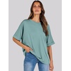 image:imageANRABESS Womens Tops Summer Short Sleeve Oversized T Shirts 2026Cadet Blue