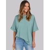 image:imageANRABESS Womens Tops Summer Short Sleeve Oversized T Shirts 2026Cadet Blue