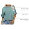 image:imageANRABESS Womens Tops Summer Short Sleeve Oversized T Shirts 2026Cadet Blue