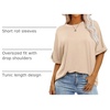 image:imageANRABESS Womens Tops Summer Short Sleeve Oversized T Shirts 2026Cream