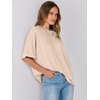 image:imageANRABESS Womens Tops Summer Short Sleeve Oversized T Shirts 2026Cream