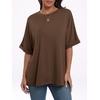 image:imageANRABESS Womens Tops Summer Short Sleeve Oversized T Shirts 2026Dark Brown