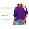 image:imageANRABESS Womens Tops Summer Short Sleeve Oversized T Shirts 2026Dark Purple