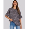 image:imageANRABESS Womens Tops Summer Short Sleeve Oversized T Shirts 2026Floral Black