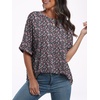 image:imageANRABESS Womens Tops Summer Short Sleeve Oversized T Shirts 2026Floral Black