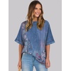 image:imageANRABESS Womens Tops Summer Short Sleeve Oversized T Shirts 2026Floral Blue Flower