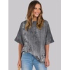 image:imageANRABESS Womens Tops Summer Short Sleeve Oversized T Shirts 2026Floral Gray Flower