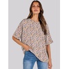 image:imageANRABESS Womens Tops Summer Short Sleeve Oversized T Shirts 2026Floral Pink