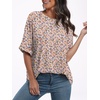 image:imageANRABESS Womens Tops Summer Short Sleeve Oversized T Shirts 2026Floral Pink