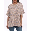image:imageANRABESS Womens Tops Summer Short Sleeve Oversized T Shirts 2026Floral Pink
