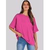 image:imageANRABESS Womens Tops Summer Short Sleeve Oversized T Shirts 2026Hot Pink