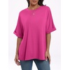 image:imageANRABESS Womens Tops Summer Short Sleeve Oversized T Shirts 2026Hot Pink