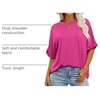 image:imageANRABESS Womens Tops Summer Short Sleeve Oversized T Shirts 2026Hot Pink