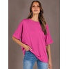 image:imageANRABESS Womens Tops Summer Short Sleeve Oversized T Shirts 2026Hot Pink
