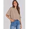 image:imageANRABESS Womens Tops Summer Short Sleeve Oversized T Shirts 2026Khaki