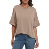 image:imageANRABESS Womens Tops Summer Short Sleeve Oversized T Shirts 2026Khaki