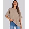 image:imageANRABESS Womens Tops Summer Short Sleeve Oversized T Shirts 2026Khaki