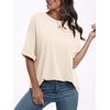 image:imageANRABESS Womens Tops Summer Short Sleeve Oversized T Shirts 2026Light Apricot