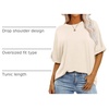 image:imageANRABESS Womens Tops Summer Short Sleeve Oversized T Shirts 2026Light Apricot