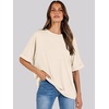image:imageANRABESS Womens Tops Summer Short Sleeve Oversized T Shirts 2026Light Apricot