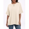 image:imageANRABESS Womens Tops Summer Short Sleeve Oversized T Shirts 2026Light Apricot