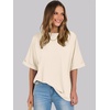 image:imageANRABESS Womens Tops Summer Short Sleeve Oversized T Shirts 2026Light Apricot