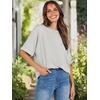 image:imageANRABESS Womens Tops Summer Short Sleeve Oversized T Shirts 2026Light Gray
