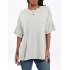 image:imageANRABESS Womens Tops Summer Short Sleeve Oversized T Shirts 2026Light Gray