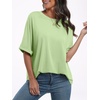 image:imageANRABESS Womens Tops Summer Short Sleeve Oversized T Shirts 2026Light Green