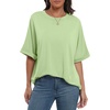 image:imageANRABESS Womens Tops Summer Short Sleeve Oversized T Shirts 2026Light Green