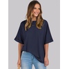 image:imageANRABESS Womens Tops Summer Short Sleeve Oversized T Shirts 2026Navy Blue