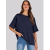 image:imageANRABESS Womens Tops Summer Short Sleeve Oversized T Shirts 2026Navy Blue