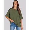 image:imageANRABESS Womens Tops Summer Short Sleeve Oversized T Shirts 2026Olive Green