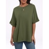 image:imageANRABESS Womens Tops Summer Short Sleeve Oversized T Shirts 2026Olive Green