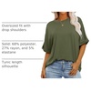 image:imageANRABESS Womens Tops Summer Short Sleeve Oversized T Shirts 2026Olive Green