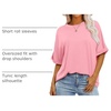 image:imageANRABESS Womens Tops Summer Short Sleeve Oversized T Shirts 2026Pink