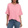 image:imageANRABESS Womens Tops Summer Short Sleeve Oversized T Shirts 2026Pink