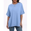 image:imageANRABESS Womens Tops Summer Short Sleeve Oversized T Shirts 2026Sky Blue