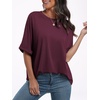 image:imageANRABESS Womens Tops Summer Short Sleeve Oversized T Shirts 2026Wine