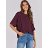 image:imageANRABESS Womens Tops Summer Short Sleeve Oversized T Shirts 2026Wine