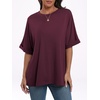 image:imageANRABESS Womens Tops Summer Short Sleeve Oversized T Shirts 2026Wine