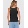 image:imageANRABESS Womens V Neck Tank Top Ribbed Knit Summer Casual CamisoleBlack