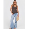 image:imageANRABESS Womens V Neck Tank Top Ribbed Knit Summer Casual CamisoleCoffee