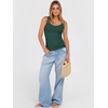 image:imageANRABESS Womens V Neck Tank Top Ribbed Knit Summer Casual CamisoleDeep Green