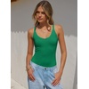 image:imageANRABESS Womens V Neck Tank Top Ribbed Knit Summer Casual CamisoleGreen