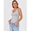 image:imageANRABESS Womens V Neck Tank Top Ribbed Knit Summer Casual CamisoleLight Gray