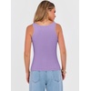 image:imageANRABESS Womens V Neck Tank Top Ribbed Knit Summer Casual CamisoleLight Purple