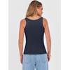 image:imageANRABESS Womens V Neck Tank Top Ribbed Knit Summer Casual CamisoleNavy Blue
