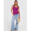 image:imageANRABESS Womens V Neck Tank Top Ribbed Knit Summer Casual CamisolePurple Red