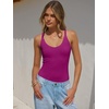 image:imageANRABESS Womens V Neck Tank Top Ribbed Knit Summer Casual CamisolePurple Red
